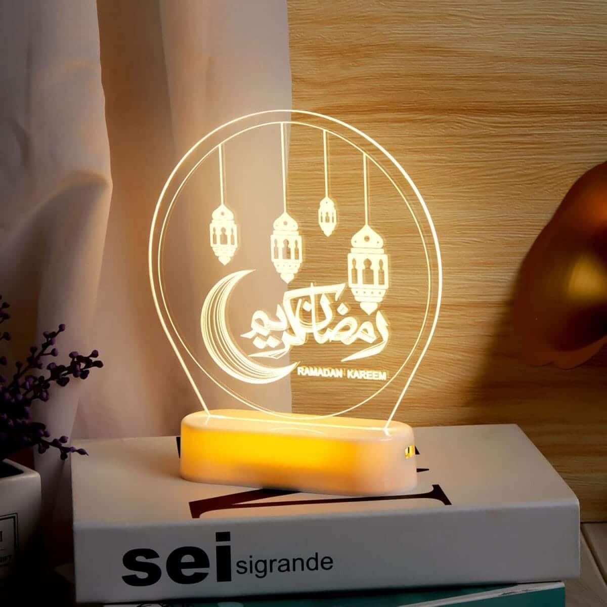 مصباح رمضان كريم ثلاثي الأبعاد