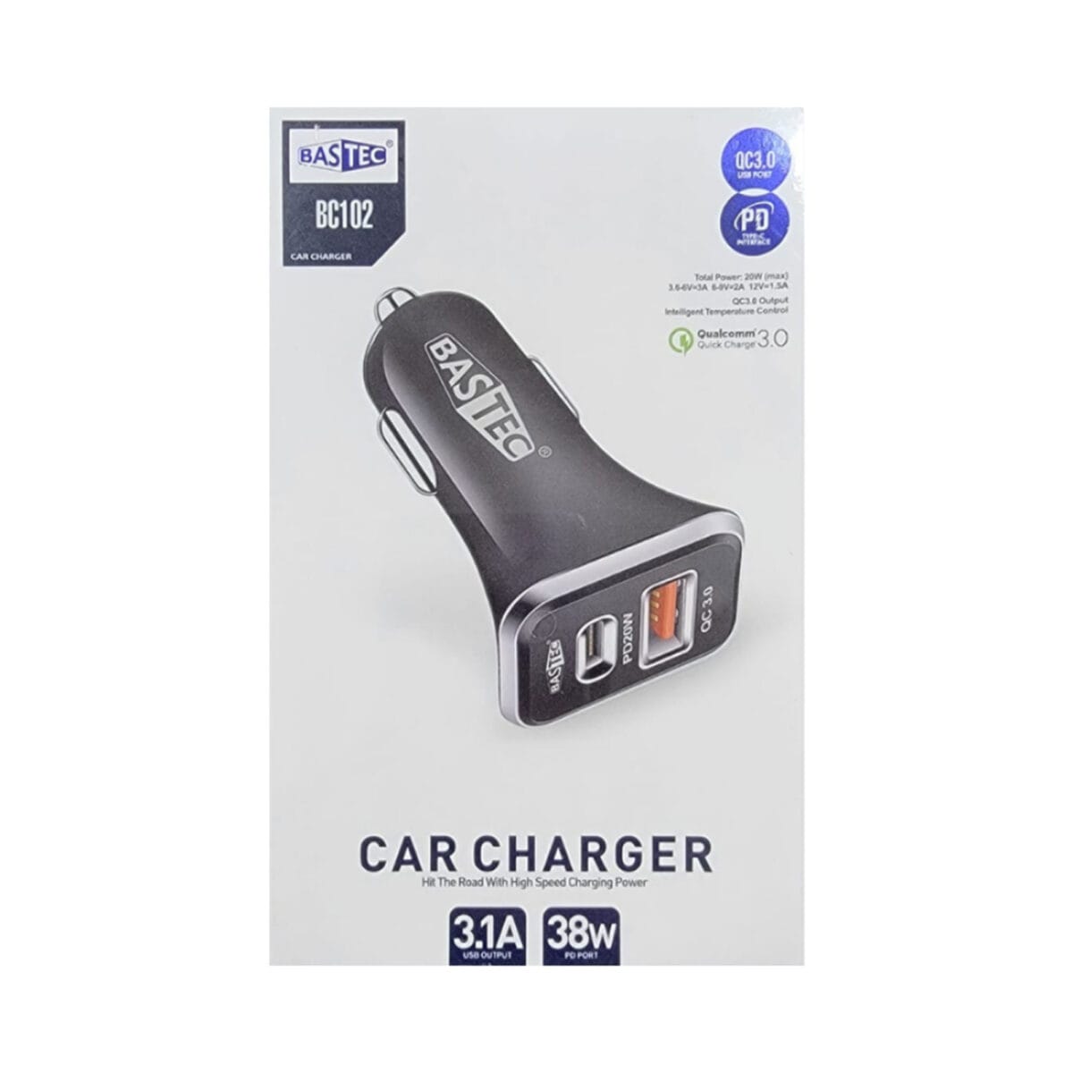 شاحن سيارة usb و type- c