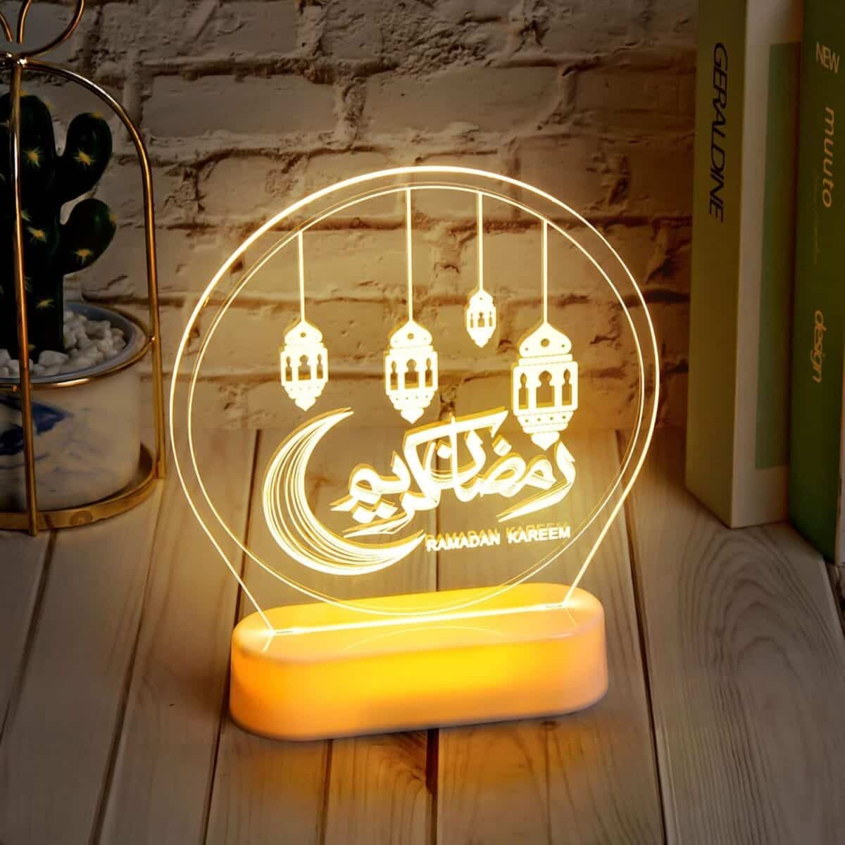 مصباح زينة رمضان ثلاثي الأبعاد