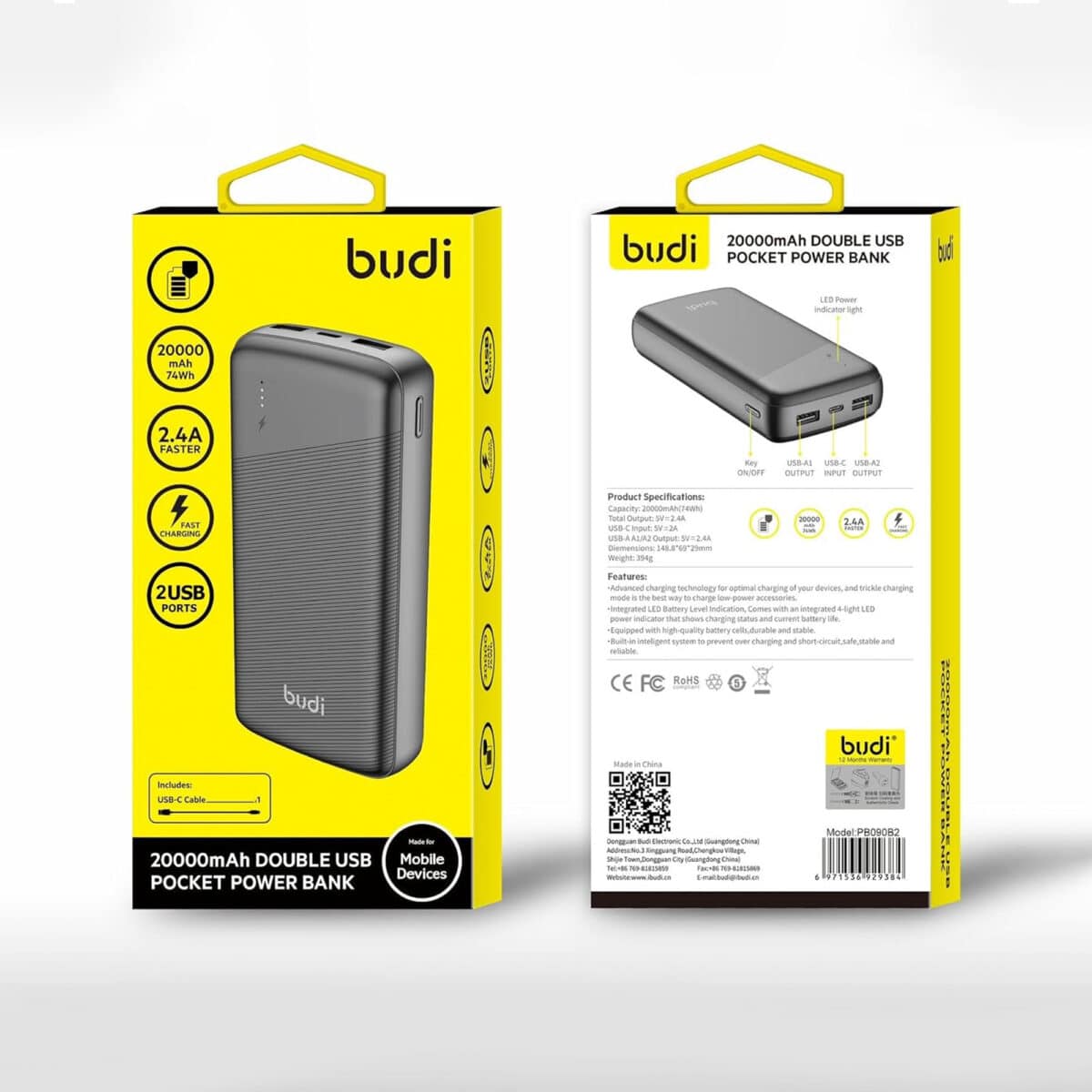 ⁦budi power bank 20000ضمان عاميين⁩ - الصورة ⁦7⁩