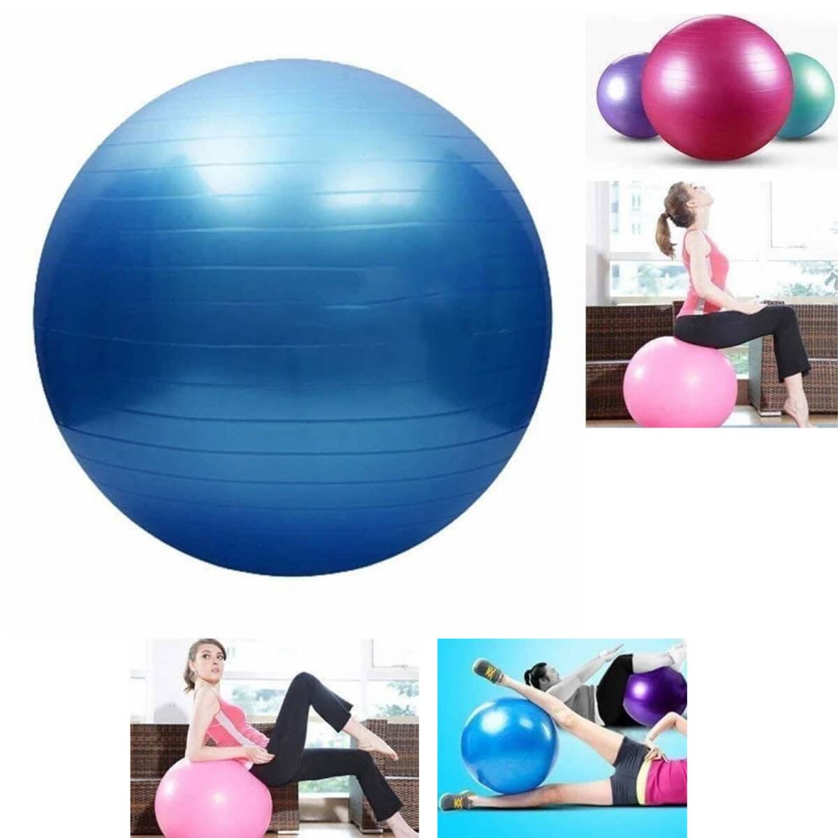 ⁦مجموعة التمرين الكامل (مجموعة أدوات بيلاتيس بار + كرة اليوغا و التمارين + قفاز مريح للتحكم والثبات أثناء التمارين)⁩ - الصورة ⁦5⁩