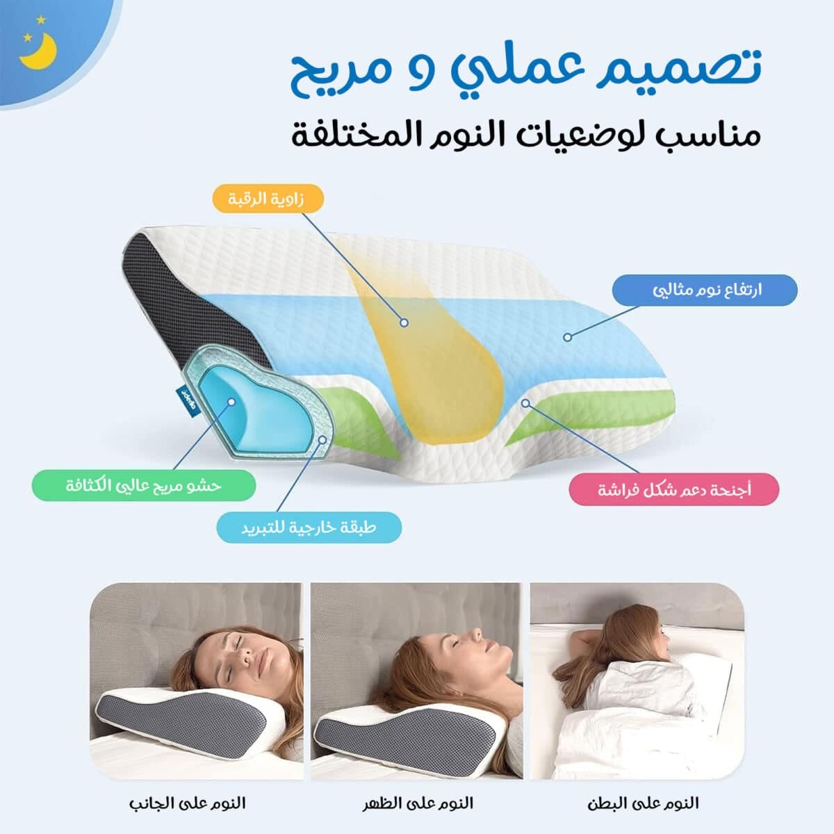 ⁦عرض كرسي و سرير الحديقة المريح بمسند قابل للطى + وساده رقبه طبية⁩ - الصورة ⁦4⁩