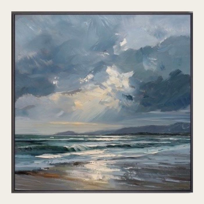 لوحة ما قبل العاصفة أكريليك على كانفس 60×60 سم