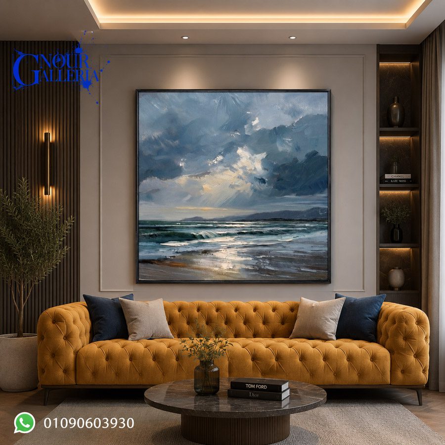 لوحة ما قبل العاصفة أكريليك على كانفس 60×60 سم