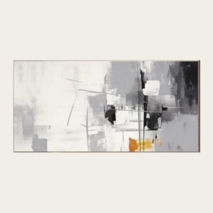 لوحة تكوينات العاصفة | لوحة تجريدية أكريليك بتقنية السكين 80×80 سم