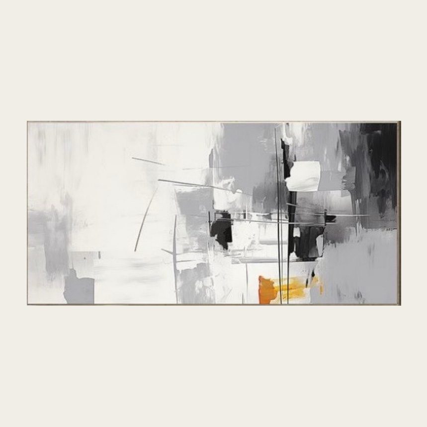 لوحة تكوينات العاصفة | لوحة تجريدية أكريليك بتقنية السكين 80×80 سم