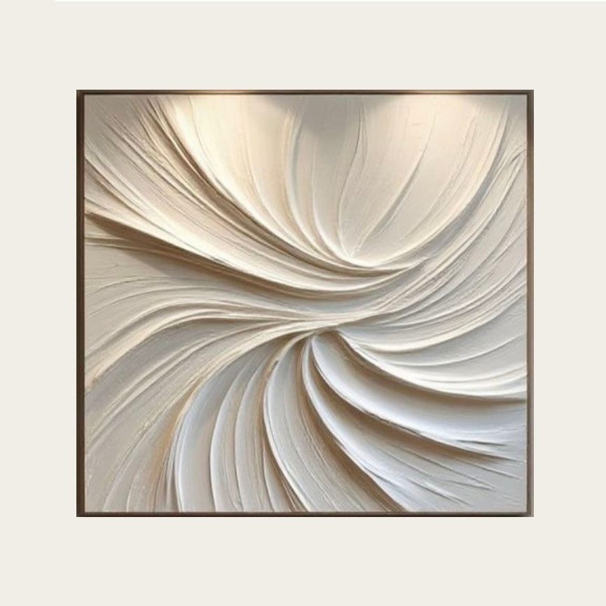 لوحة دوامة النور | لوحة مودرن فن بارز أكريليك على كانفس 80×80 سم