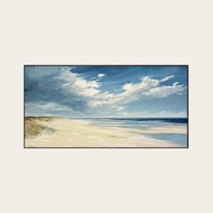 لوحة شاطئ البحر | لوحة تجريدية انطباعية أكريليك على كانفس