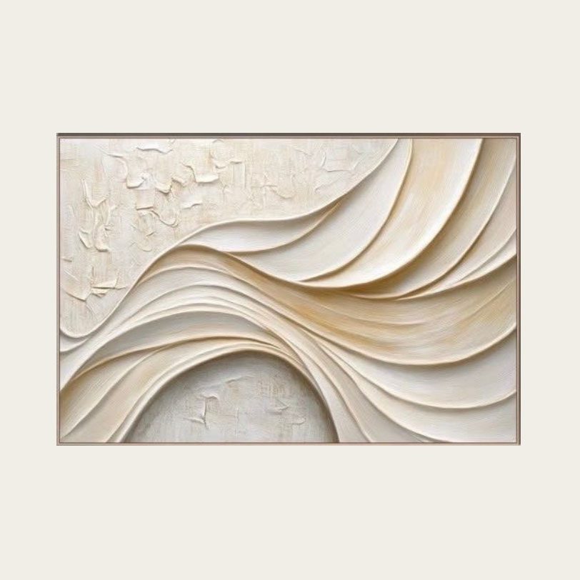 لوحة موجة التكوين | لوحة مودرن فن بارز بمعجون الأكريليك على كانفس 80×80 سم