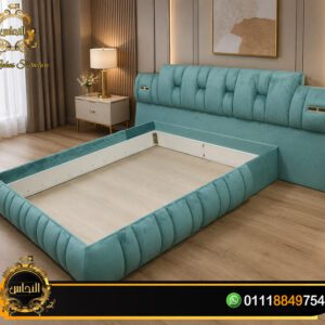 تنجيد سرير خشب كابتونيه