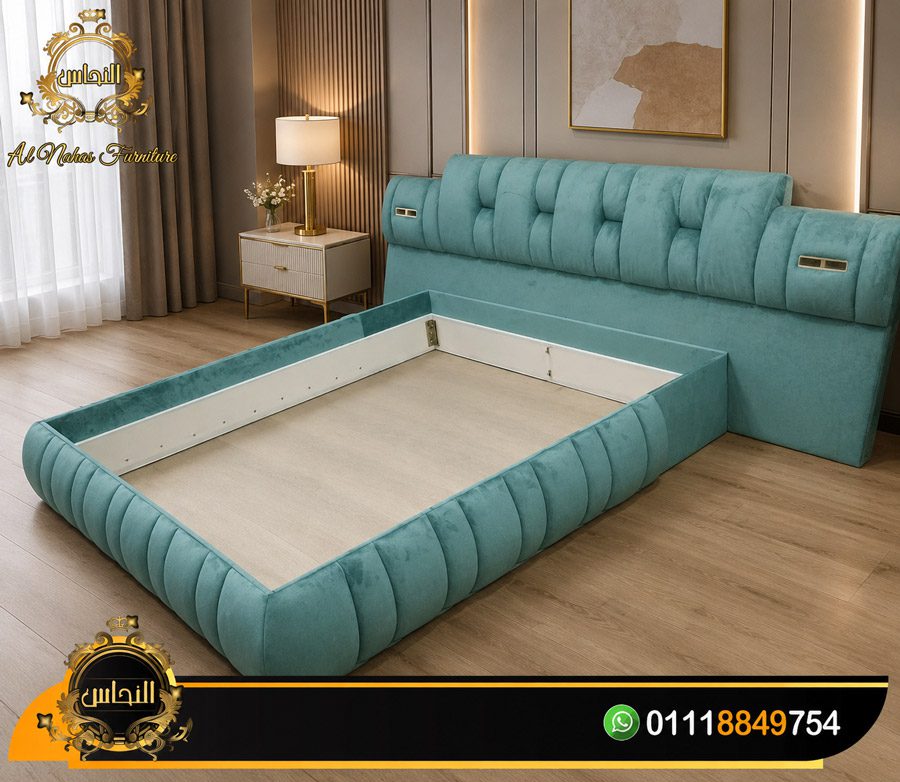 تنجيد سرير خشب كابتونيه و مودرن لغرف النوم والأطفال